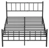 JOIEYOU Metallbett 140x200 cm Schwarz – stabiles Doppelbett Produktbild-Vorschau 9