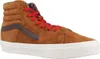 A single brown Vans Sk8-Hi sneaker with red laces is shown against a white background. Voir les images du produit
