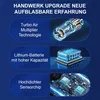 Akku-Luftpumpe mit LCD-Display, 17-Zylinder, 85x48x180mm, Produktbild-Vorschau 4