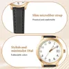 Damenuhr Leder, Damen Analog Quarz Uhr mit Datum, Uhren Produktbild-Vorschau 6