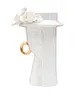 Mauro Ferretti Vase Frau Elegant 15x13,3x23,5 cm weiß gold Produktbild-Vorschau 1