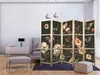 Paravento giapponese Fiori 225x172 cm 5 pezzi verde Anteprima dell’immagine prodotto 2