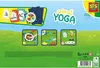 The image shows the back of the packaging for an "Animal Yoga" game, with illustrations demonstrating how to play. Produktbild-Vorschau