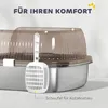 PawHut Katzenklo Edelstahl, offen Katzentoilette mit hohem Produktbild-Vorschau 6