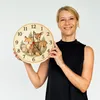 Waldtiere Aquarellstil Wanduhr aus MDF für Tierliebhaber Produktbild-Vorschau 2