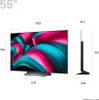 Diagram showing the dimensions of a television. Produktbild-Vorschau