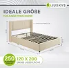 Juskys Polsterbett Savona 120x200 cm mit Matratze - Bett Produktbild-Vorschau 5