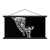 MuchoWow® Textilposter Porträt - Giraffe - Tiere - Schwarz Produktbild-Vorschau 1