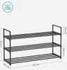 Stojan na topánky 3 úrovne čierny kov 92 cm LOFT Náhľad obrázku produktu 15