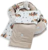 Premium BABYNEST SET 5 tlg. BEIGE Samt Velour/ Beige Produktbild-Vorschau 6
