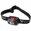 A black LED headlamp with a black adjustable strap, shown against a white background. Náhled obrázku produktu
