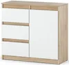 Komoda 80 cm Aga sonoma biała matowa z szufladami Podgląd zdjęcia produktu 1