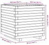 vidaXL Pflanzkübel Weiß 50x50x49,5 cm Massivholz Kiefer Produktbild-Vorschau 7