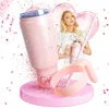 Paris Hilton  pinke Edelstahl Trinkflasche mit Produktbild-Vorschau 1