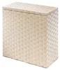 A beige woven laundry hamper with a lid. Podgląd zdjęcia produktu