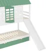 Lit superposé « maison » 90 x 200 cm avec toboggan et lit Voir les images du produit 8