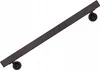 A black, square-profile handrail with circular mounting brackets at each end, shown diagonally against a white background. Náhľad obrázku produktu