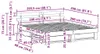vidaXL Bettrahmen mit Kopfteil Braun 200 x 200 cm Massives Produktbild-Vorschau 8