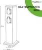LUMILED Steckdosensäule außen, 4 Fach 230V Doppelsteckdose Produktbild-Vorschau 4