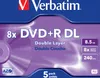 Verbatim VB-DPD55JC, DVD+R DL, 120 mm, Tenký obal, 5 kusov, Náhľad obrázku produktu 7