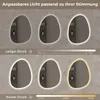 S'AFIELINA 60×45 cm Lustro asymetryczne LED - Lustro Podgląd zdjęcia produktu 17