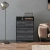 HOMCOM Kommode, Sideboard mit 4 Faltbaren Schubladen aus Produktbild-Vorschau 2