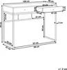 BELIANI Schreibtisch Weiß /Gold aus MDF-Platte Produktbild-Vorschau 3