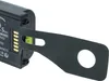 Close-up view of a battery pack with a metal bracket attached. Produktbild-Vorschau
