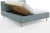 Doppelbett Estee 160x200cm mit Stauraum - Eisblau/Eiche Produktbild-Vorschau 1
