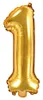 Folienballon Zahl "1" 35cm gold Metall 1 Stk. Produktbild-Vorschau 4