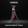 AREBOS 2x Chevalet de support 3 t | Réglable en hauteur Voir les images du produit 10