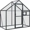 vidaXL Voliere Anthrazit 179x100x185 cm Aluminium Produktbild-Vorschau 1