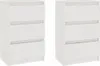 Maison Exclusive - Nočné stolíky 2 ks. Biela 40x29,5x64 cm Náhľad obrázku produktu 2
