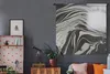 MuchoWow® Wandteppich Wandbehang Marmor - Weiß - Schwarz Produktbild-Vorschau 5