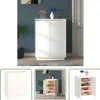 The Living Store Schuhschrank Weiß 60x35x80 cm Massivholz Produktbild-Vorschau 10