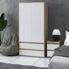 STIV Möbel | Armoire Sonoma Chêne/Blanc Mat 90x50x180 cm | Voir les images du produit 4