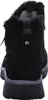 A rear view of a black boot with fur trim. Produktbild-Vorschau