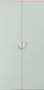 A closed wardrobe with two doors and a circular handle in the center. Anteprima dell’immagine prodotto