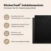 KitchenYeah© Herdabdeckplatte Leder - Lederoptik - Schwarz Produktbild-Vorschau 6