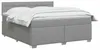 vidaXL Lit boxspring avec matelas gris clair 140 x 200 cm Voir les images du produit 3