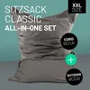 Lumaland Sitzsack 380l grau + Cordhülle Produktbild-Vorschau 2
