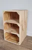 Schuhregal Holz 3 Fächer - Holzkiste als Schuhbank Produktbild-Vorschau 5