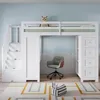 Flieks Etagenbett 90x200cm mit Schreibtisch und Regal, Produktbild-Vorschau 2