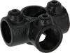 Rohrverbinder 4-fach Kreuzverbinder schwarz 1 1/4" (42,4 Produktbild-Vorschau 1