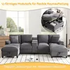 Merax 4-Sitzer U-förmiges Ecksofa, mit Bettkasten, Produktbild-Vorschau 5