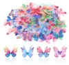 100 Stück 3D Schmetterlinge Organza mit Strasss Produktbild-Vorschau 1