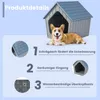 COSTWAY 59,5x57x58 cm Hundehütte Outdoor, winterfestes Produktbild-Vorschau 3