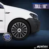 4 STK 16 Zoll Quadro schwarz PETEX Radkappen Radzierblenden Produktbild-Vorschau 2