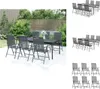 vidaXL 7-tlg. Garten-Essgruppe Anthrazit Stahl -  Produktbild-Vorschau 1