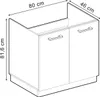 Mobile lavello cucina Vicco R-Line Calce nera 80 cm senza Anteprima dell’immagine prodotto 2